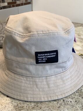 Dutch Bros Beige Canvas Bucket Hat